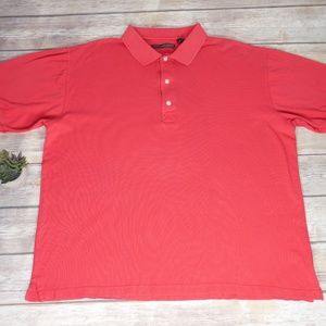 Greg Norman Red Cotton Polo Shirt Size Large